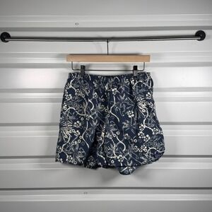 Patagonia Men's Netplus Shells Swim Trunks Size M Navy Floral Elastic Waist
